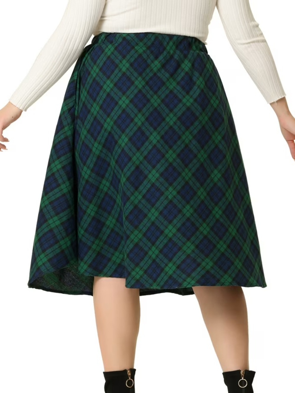 Agnes Orinda Plaid A-Line Skirt